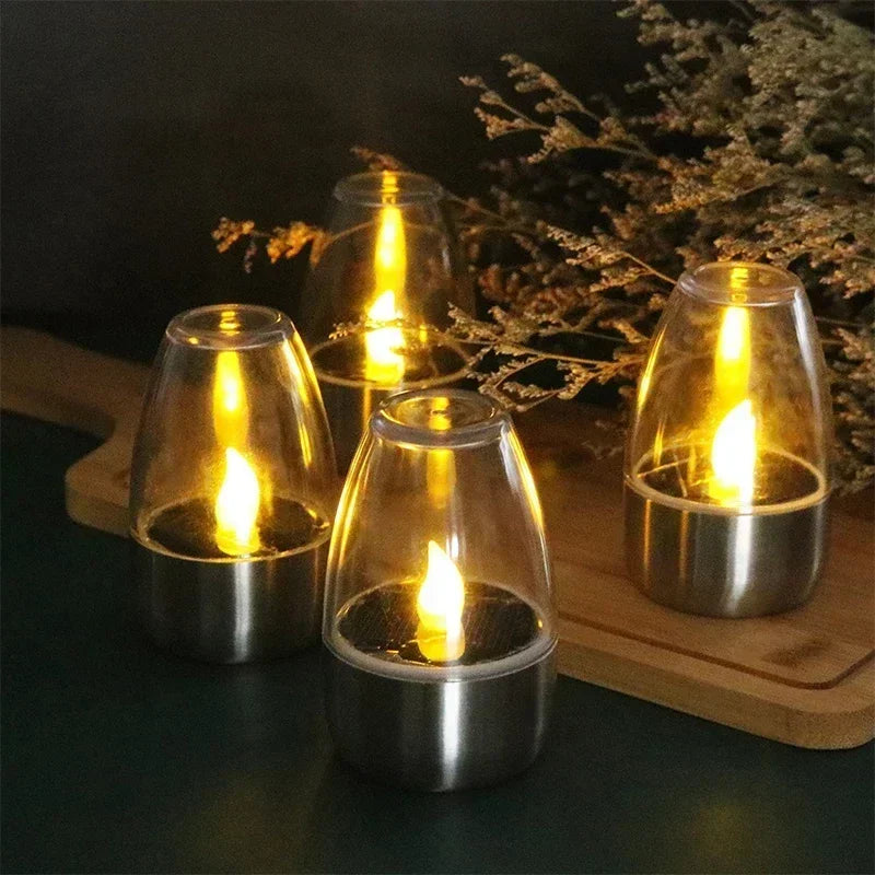 LED Solar Flameless Candle Lights – Waterproof Outdoor Garden