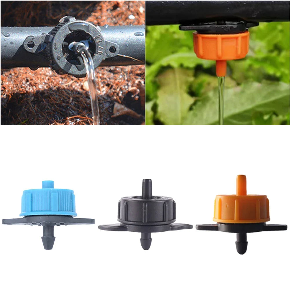 100pcs Pressure Compensating Drip Emitters 2L/4L/8L Peaceful Pleasures Health and Wellness
