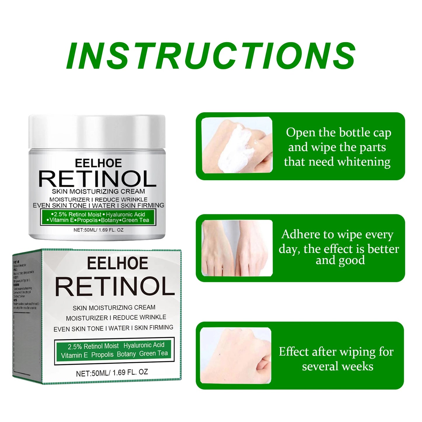 Retinol Body Brightening Cream – Knees, Underarms & Dark Spots