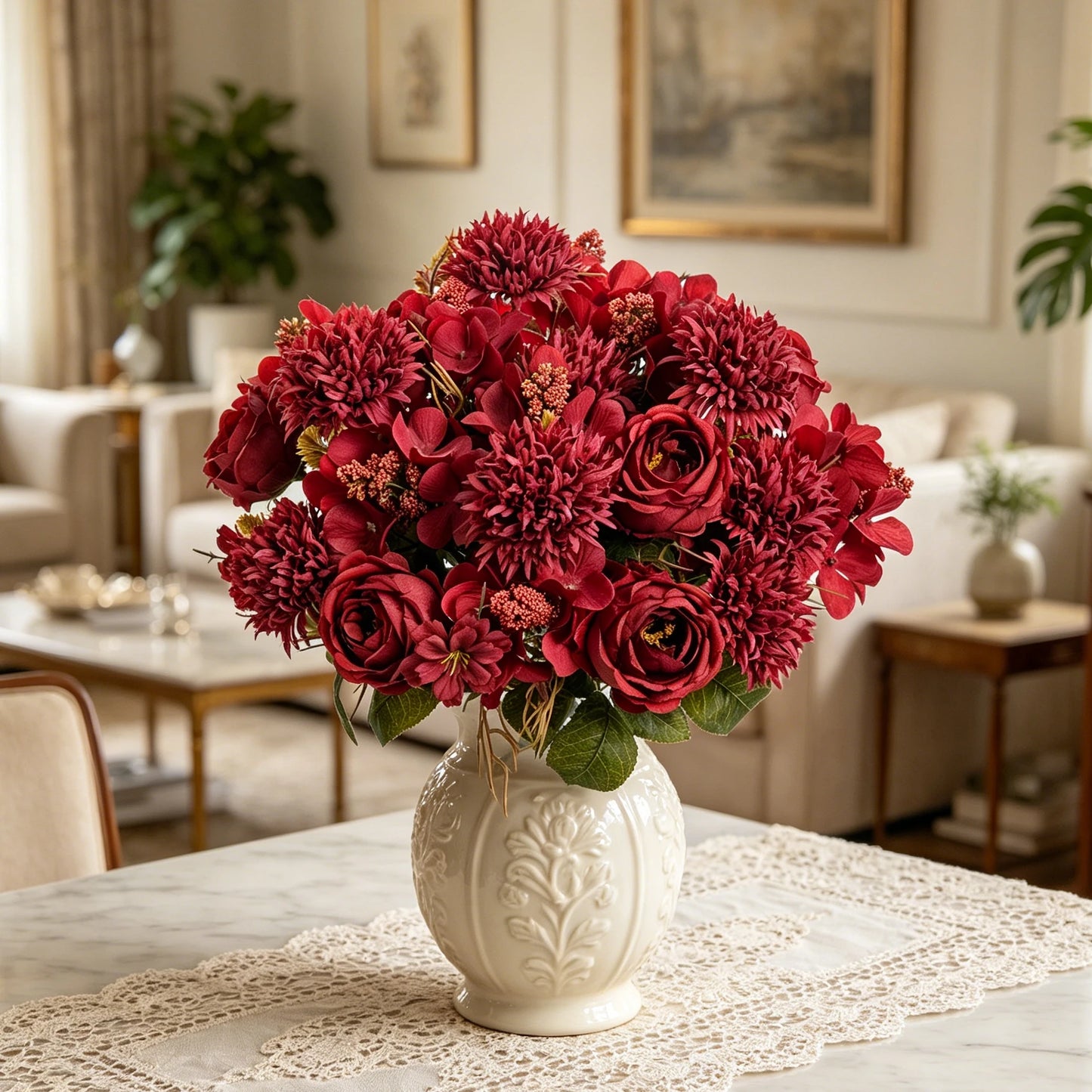 Silk Artificial Hydrangea Rose Bouquet | Wedding & Home Decor
