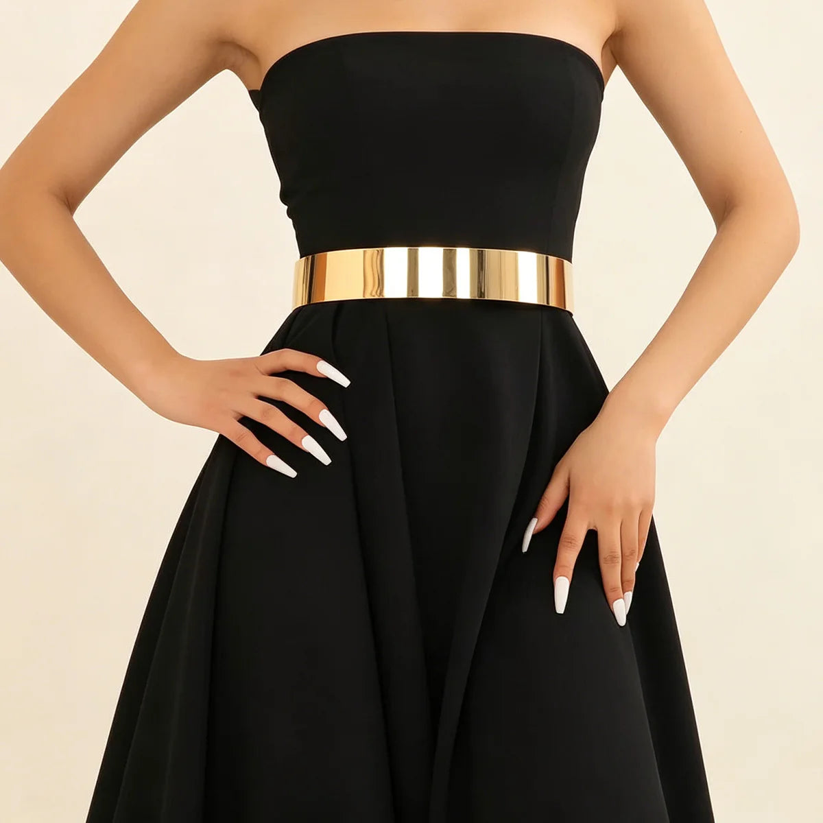 Classic Golden Metal Belt Trendy Adjustable Waist Chain Elegant Dress Girdle Body Jewelry For Women Daily Use Peaceful Pleasures Health and Wellness