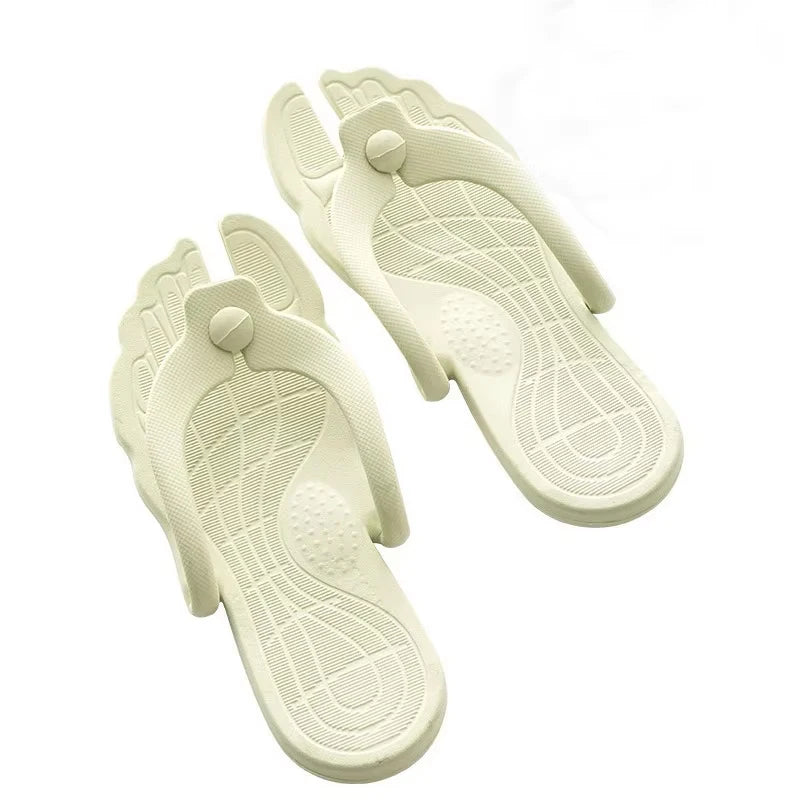 JPNTKY Foldable Flip Flops | Non-Slip Beach & Indoor Slides