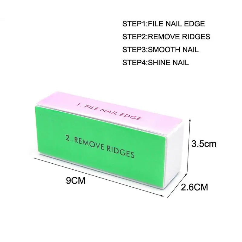 5 Pcs/Lot Nail Buffer Block 4 Way Colorful Buffing Block Shine Polisher Nail Buffing File Manicure Sanding Nail Art Tools Peaceful Pleasures Health and Wellness A1