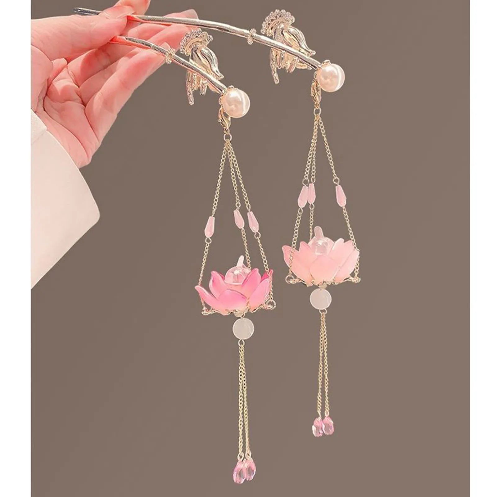 Vintage Hanfu Tassel Hairpin Vintage Chinese Style Hair Fork Lantern Hair Stick for Chinese Hanfu Cosplay Costume Peaceful Pleasures Health and Wellness