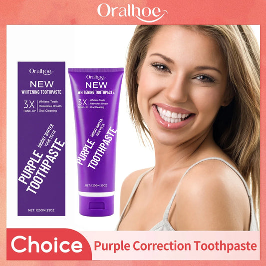 Oralhoe Purple Corrector Toothpaste – Whitening & Deep Clean Whitening Toothpaste Oasis Select
