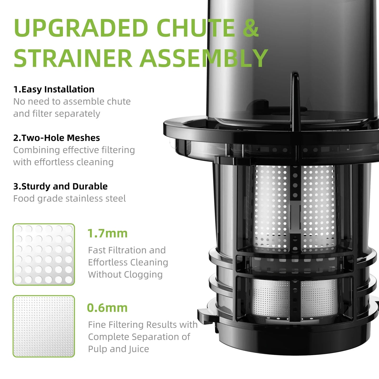 BioloMix Cold Press Juicer – 78mm Feed Chute, 200W DC Motor, BPA-Free Tritan Peaceful Pleasures Health and Wellness