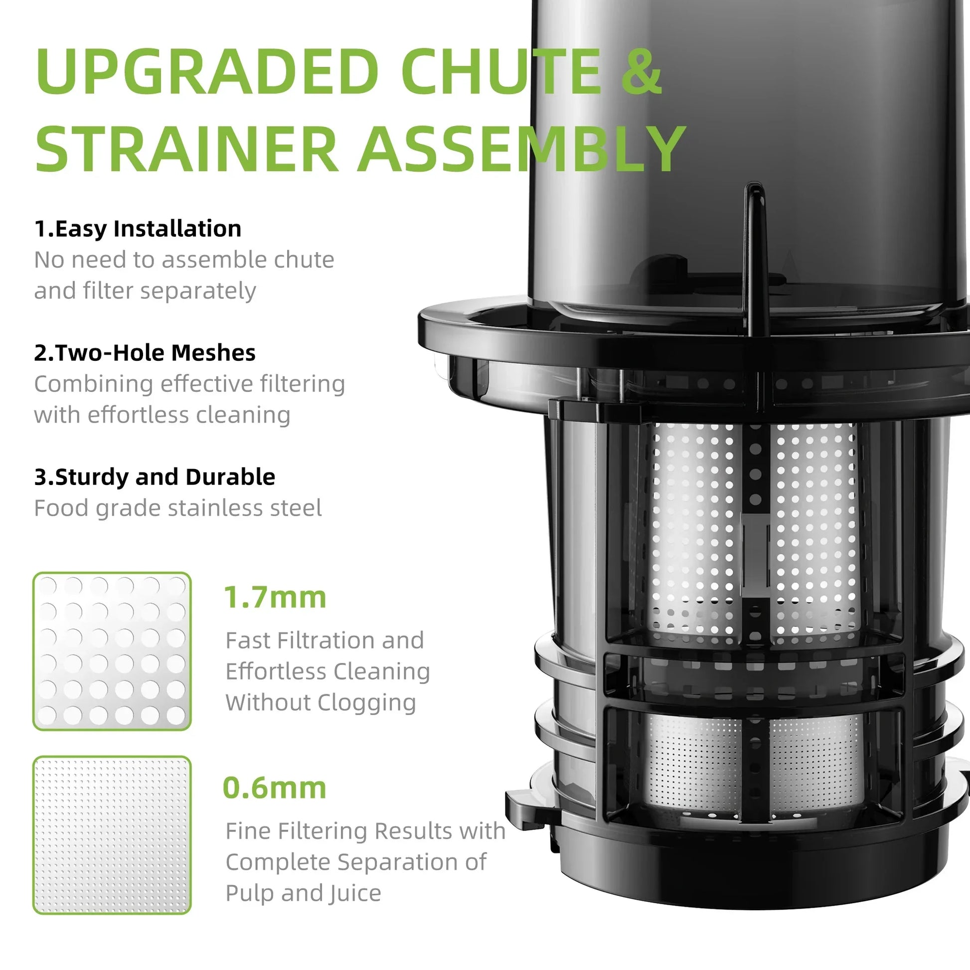BioloMix Cold Press Juicer – 78mm Feed Chute, 200W DC Motor, BPA-Free Tritan Peaceful Pleasures Health and Wellness