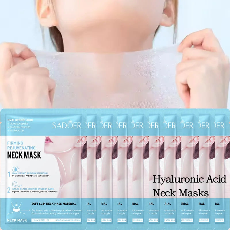 SADOER Hyaluronic Acid Collagen Neck Mask – Firm & Brighten