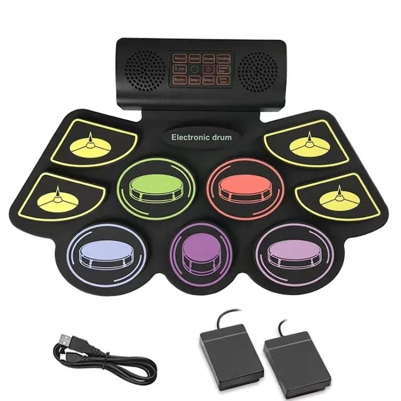 Hand-scrolled Drum Adult Children's Beginner Folding Jazz Portable