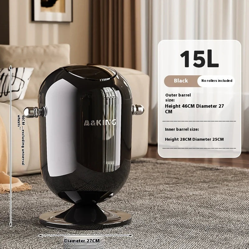 Touch-Free Stainless Steel Trash Can | Large Floating Lid Bin
