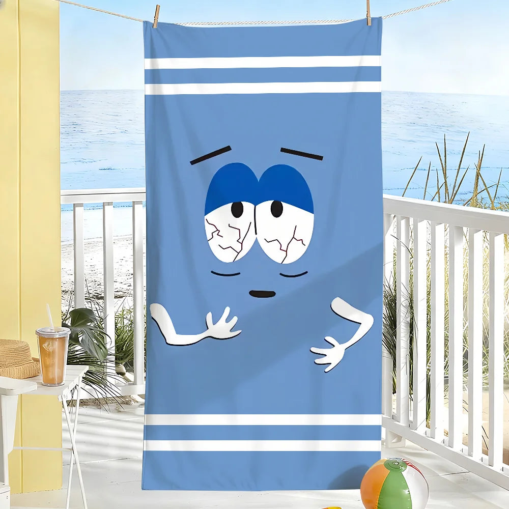 Cute Cartoon Beach Towel – Quick Dry, Soft, Large | Yoga & Swim
