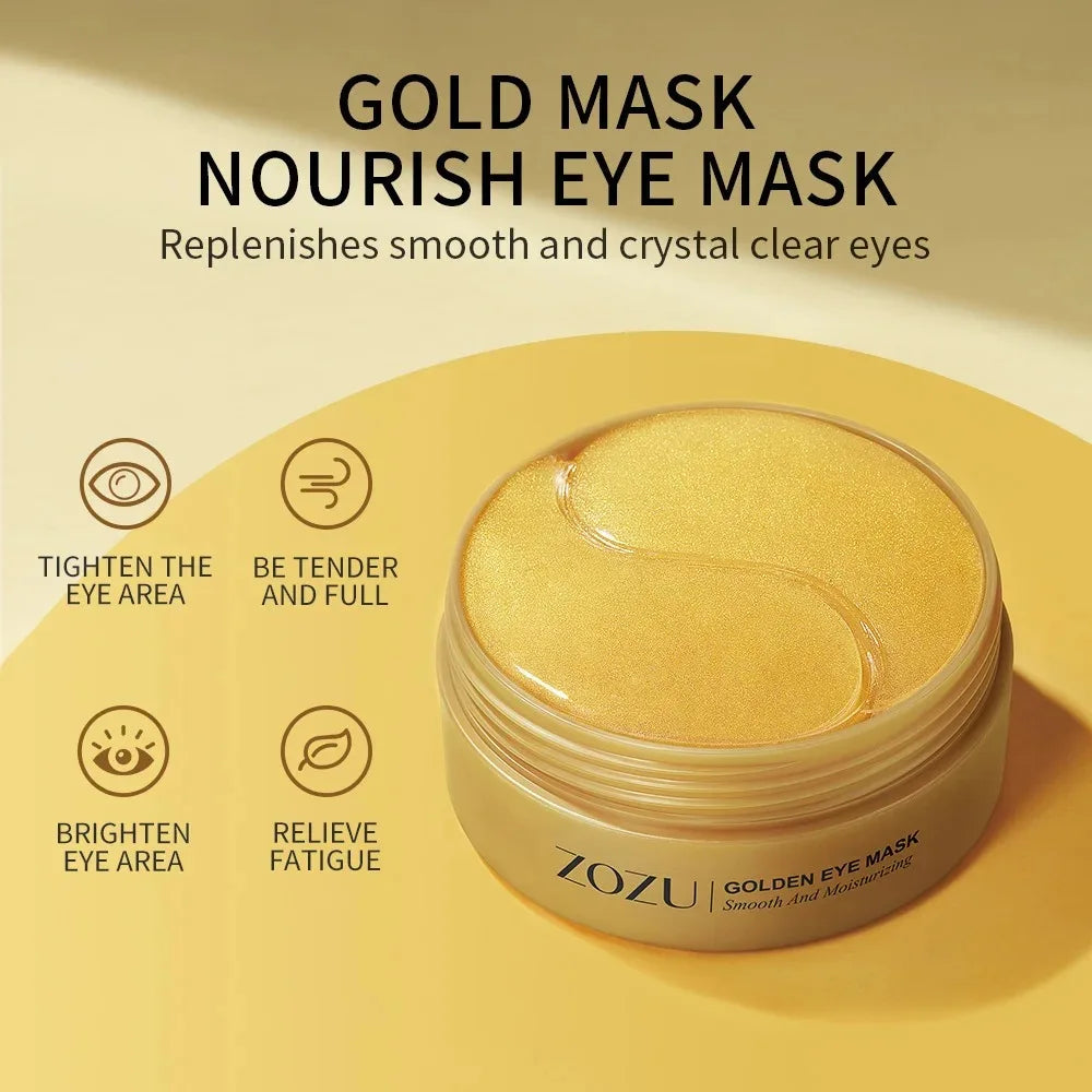 60/120 Pieces Eye Mask Avocado Gold Moisturize Firming Improve Eye Bags Eye Patches Anti Wrinkle Eye Patches for Dark Circles Peaceful Pleasures Health and Wellness