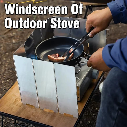 9 Plates Portable Ultralight Outdoor Foldable Wind Shield Camping Stoves Windshield Foldable Gas Cookers Wind Deflectors Stove Peaceful Pleasures Health and Wellness