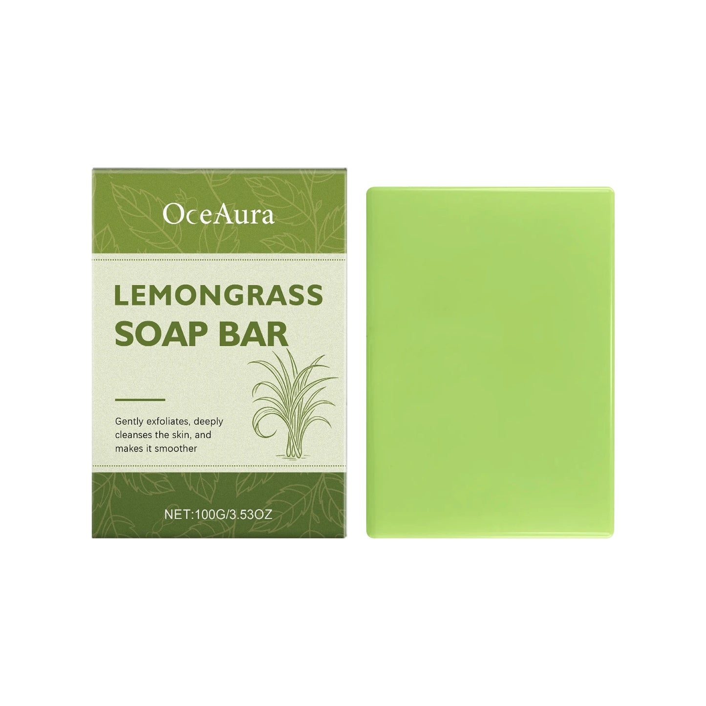 OceAura Lemongrass Exfoliating Soap – Herbal Moisturizing Bar