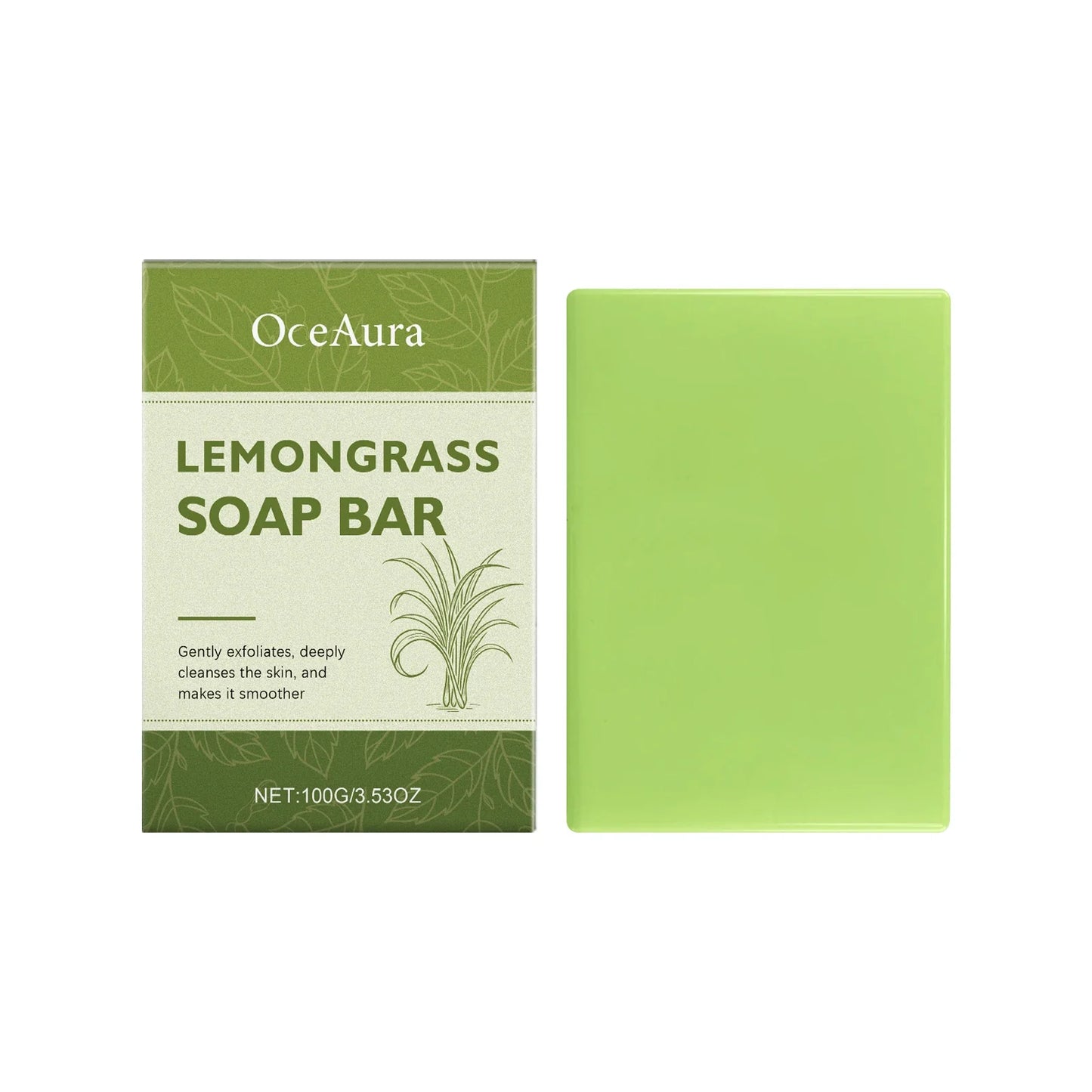 OceAura Lemongrass Exfoliating Soap – Herbal Daily Bath Bar