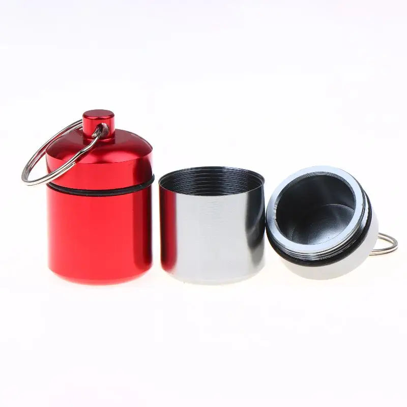 Aluminum Alloy Mini Pill Case Keychain Portable Waterproof Medicine Organizer for Hiking Travel Easy Carry Peaceful Pleasures Health and Wellness
