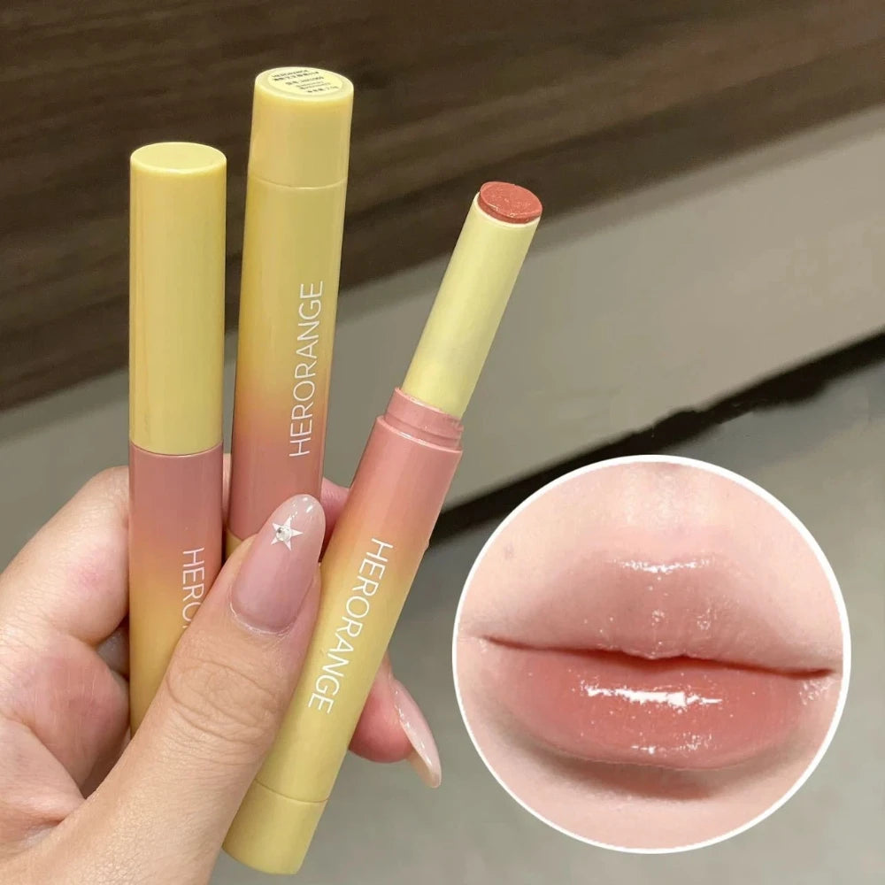 Jelly Lip Gloss Pencil | Shimmer Mirror Korean Lip Makeup