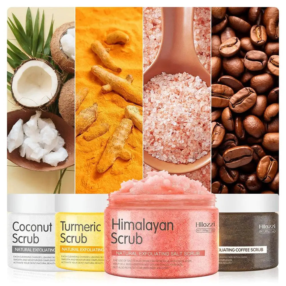 Natural Exfoliating Salt Body Scrub – Coffee, Coconut & Himalayan