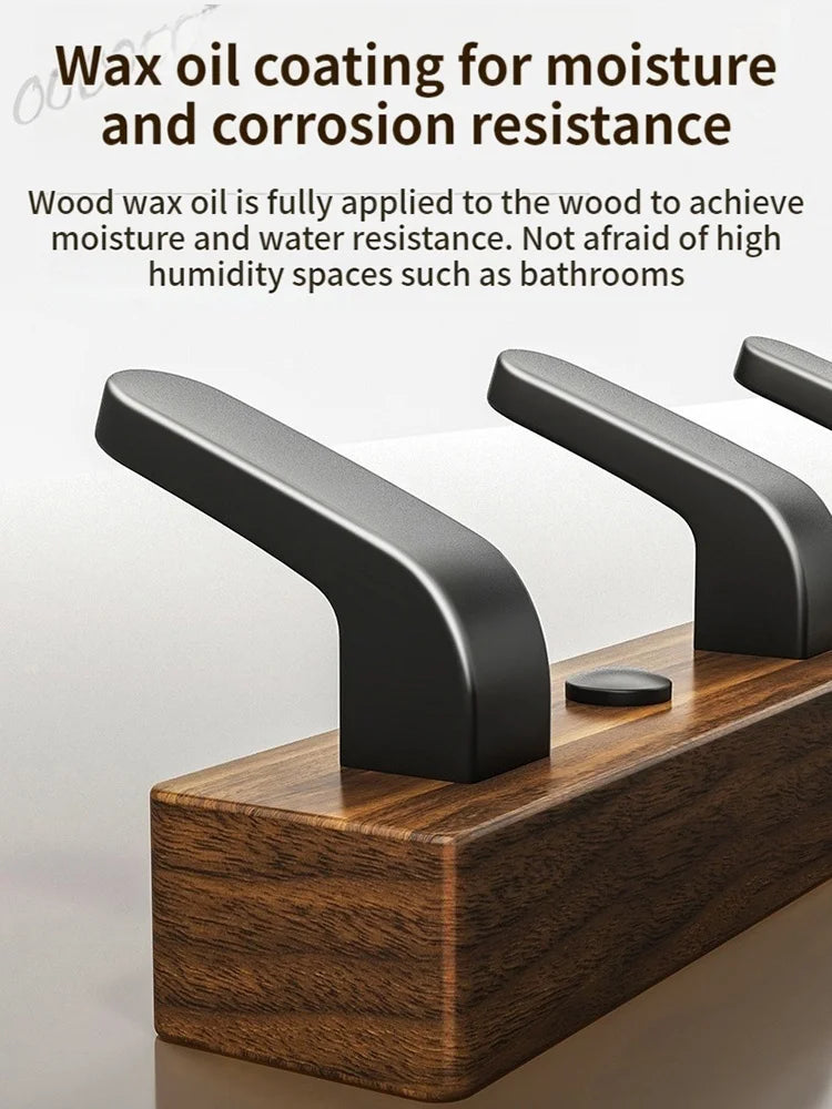 Wood & Aluminum Wall Hooks – Coat, Robe & Towel Hanger Rack
