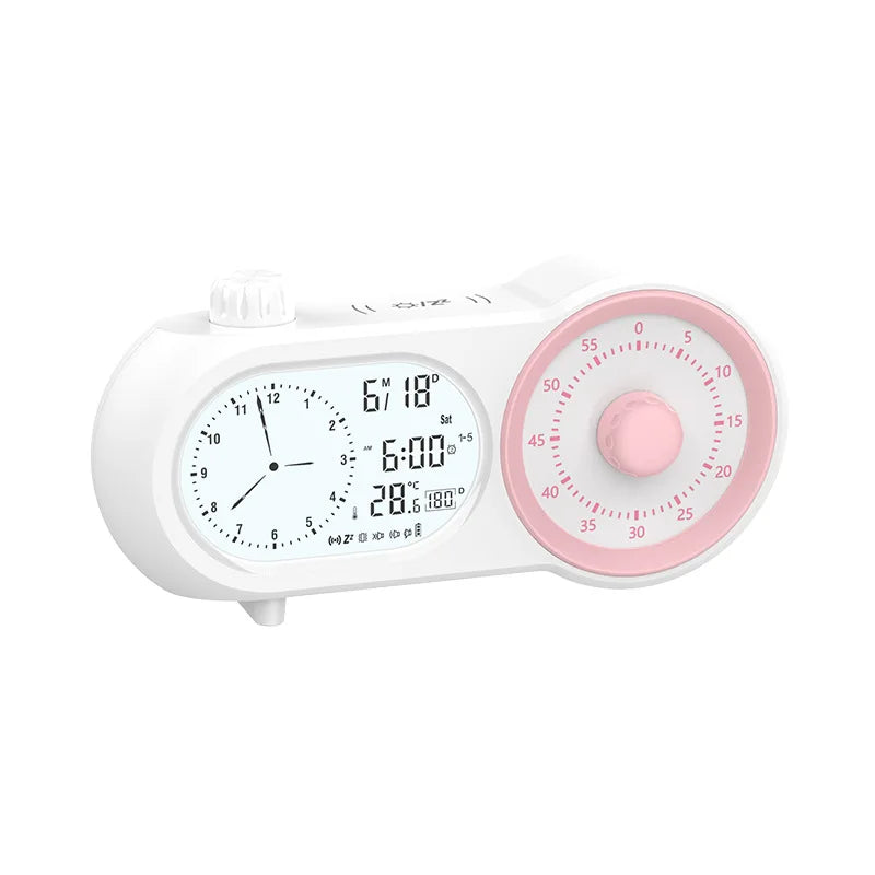 Silent LED Alarm Clock with Temperature Display | Bedside Desk