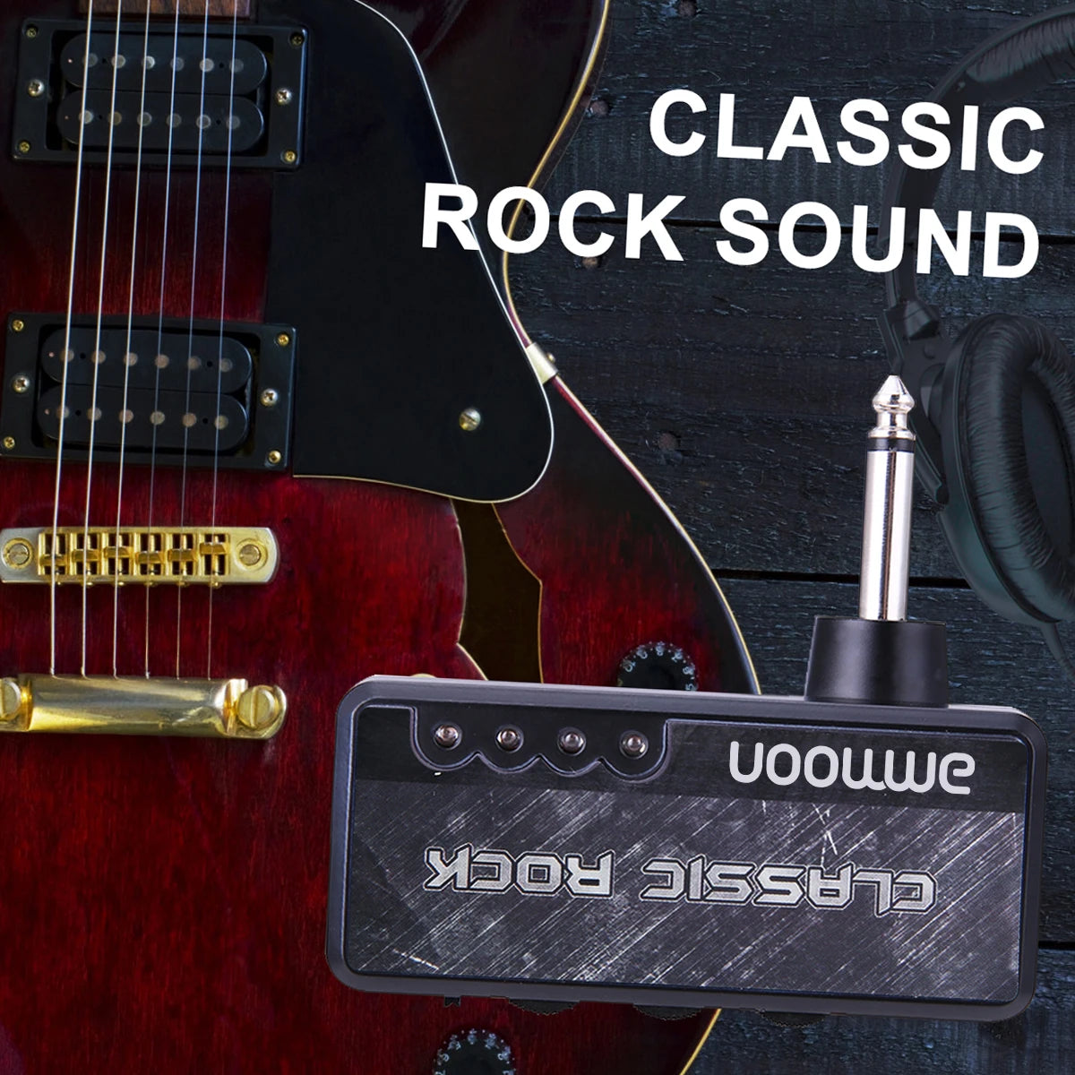 ammoon Guitar Headphone Amp | Distortion, AUX In & Rechargeable