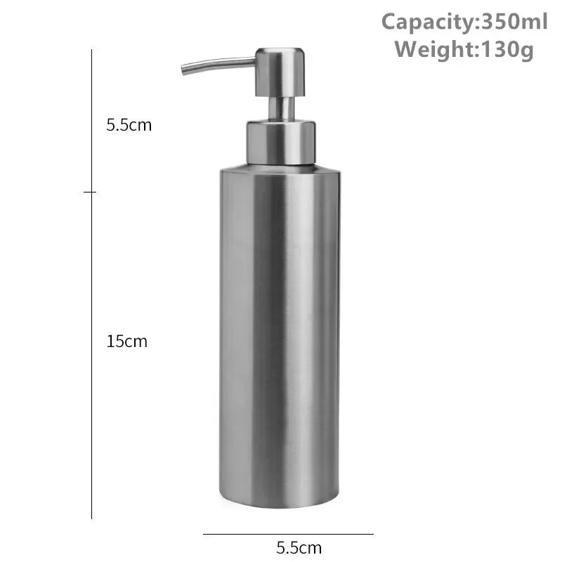 304 Stainless Steel Soap Dispenser – Silver & Rose Gold | 250–550ml