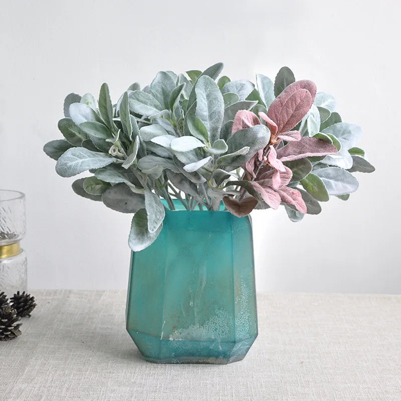 33cm Silk Silver Leaf Chrysanthemum Artificial Plant | Home Decor