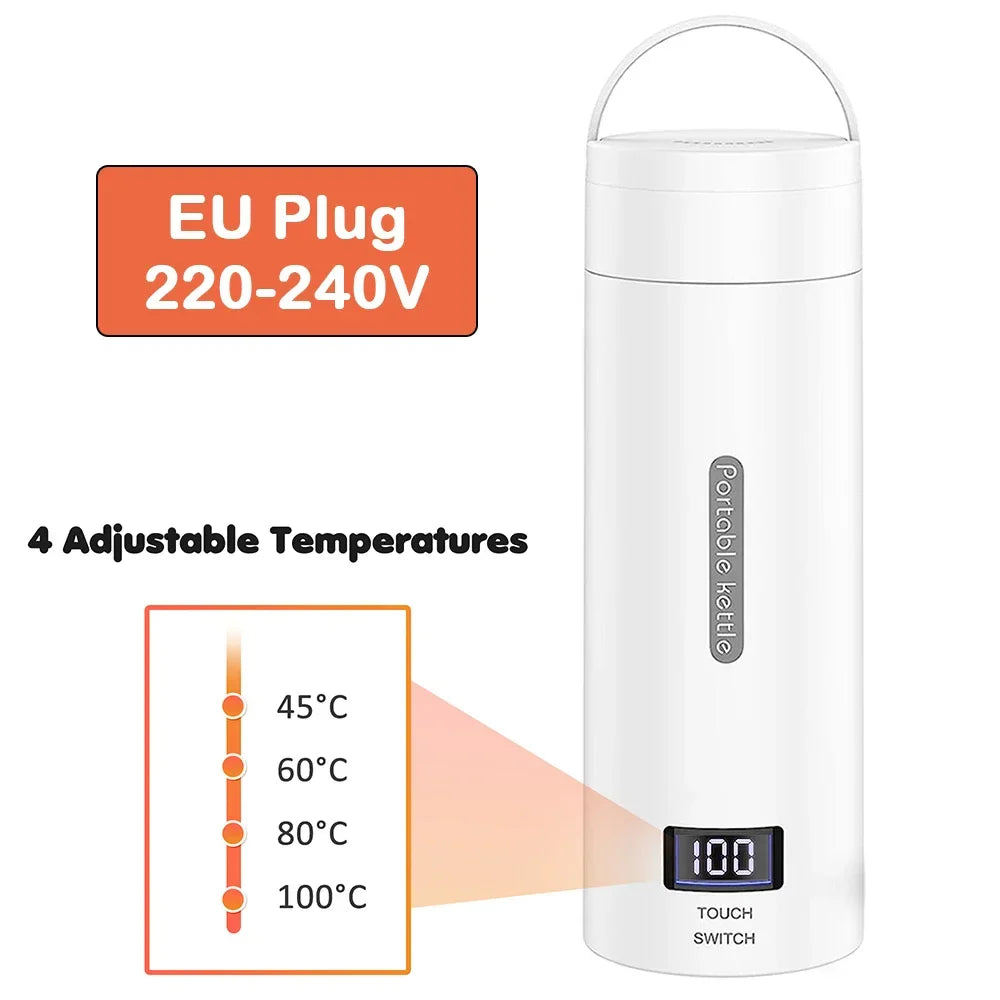 URGGU Portable Travel Electric Kettle 500ml | 4 Temp Settings