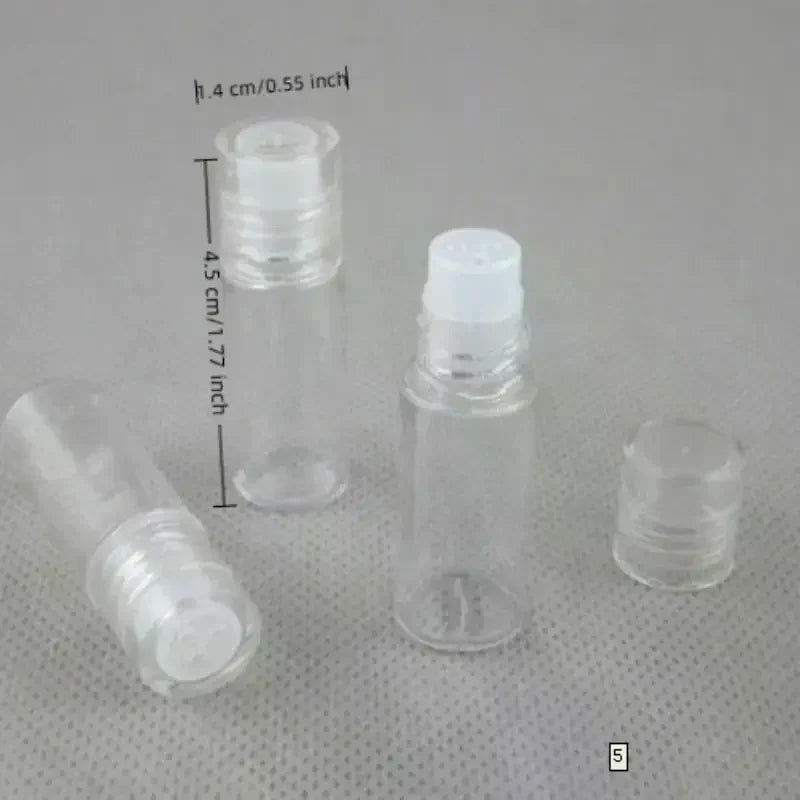 5Pcs Mini Clear 3ml Empty Loose Powder Container Plastic Bottle With 3-hole Plug Sifter Refillable For Eye Shadow Cosmetic Peaceful Pleasures Health and Wellness