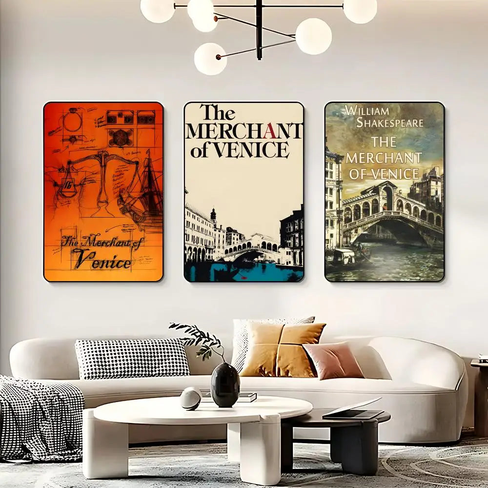 Drama T-The Merchant of Venice Poster HD Self Adhesive Waterproof Wall Art Ideal for Home Office Dorm Bedroom Great Gift Peaceful Pleasures Health and Wellness