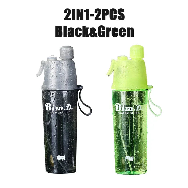 Cooling Mist Spray Water Bottle 600ml | Sports & Travel
