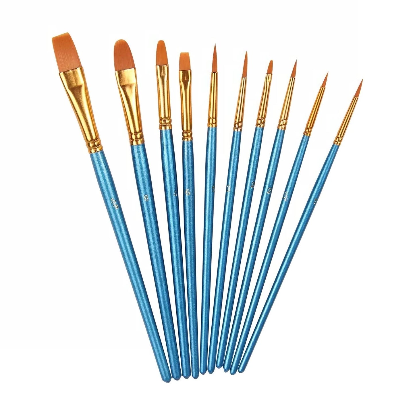 Professional Acrylic Paint Brush Nylon Hair Brushes All Purpose Oil