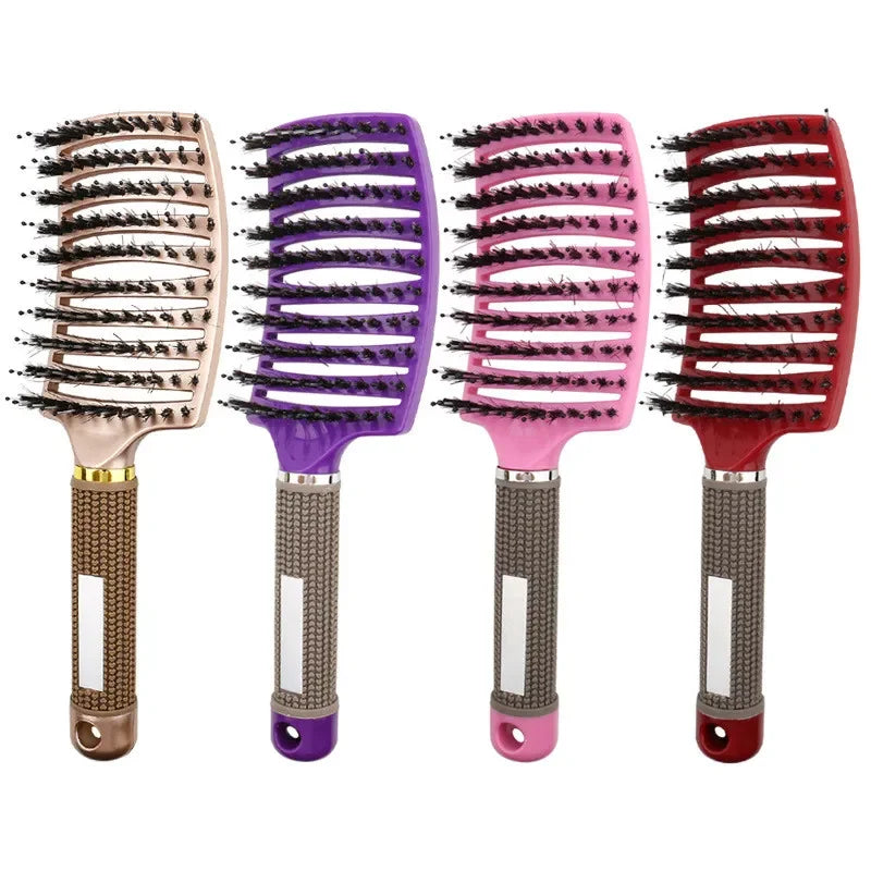 Hair Brush Scalp Massage Comb Hairbrush Bristle;Nylon Women Wet Curly Detangle Hair Brush for Salon Hairdressing Styling Tools Peaceful Pleasures Health and Wellness