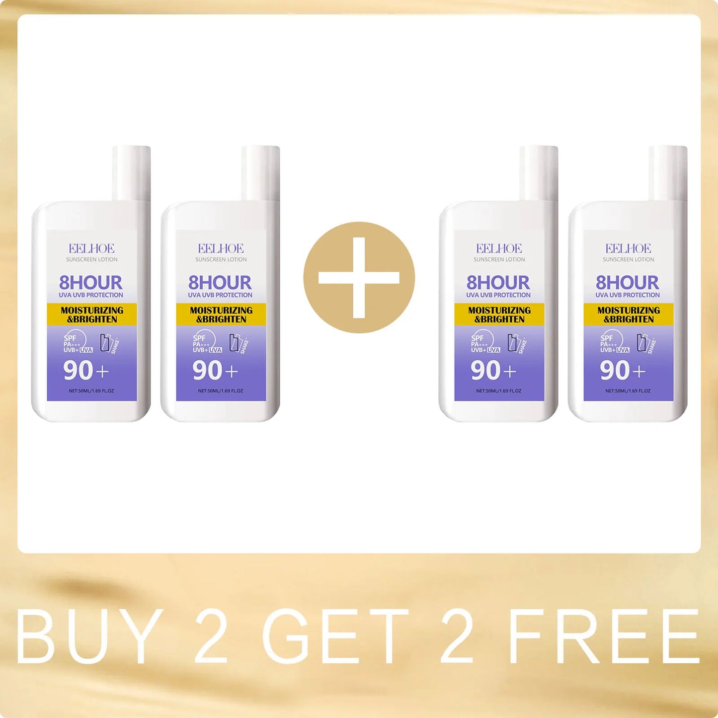 EELHOE SPF 90 UV Sunscreen Cream – Moisturizing, Pore-Minimizing