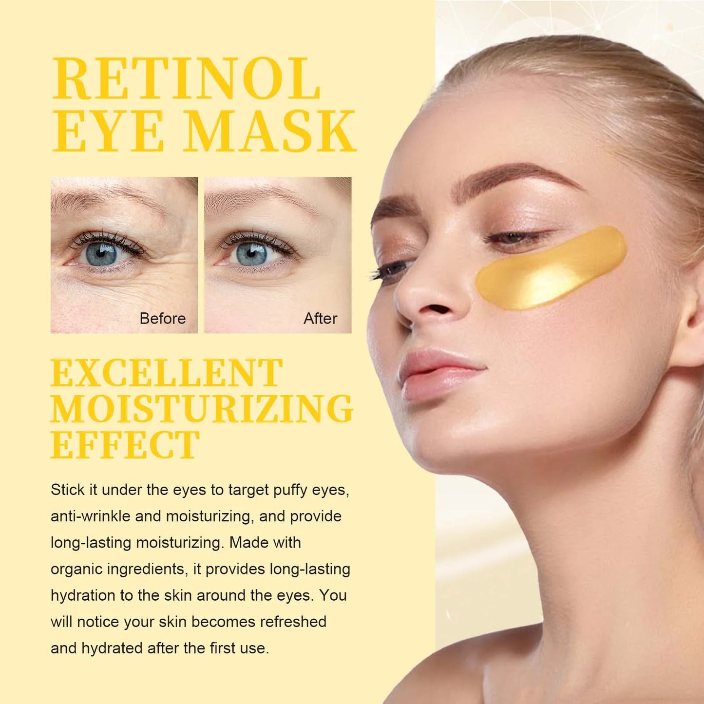 Retinol Under Eye Patches – Dark Circles & Firming Mask