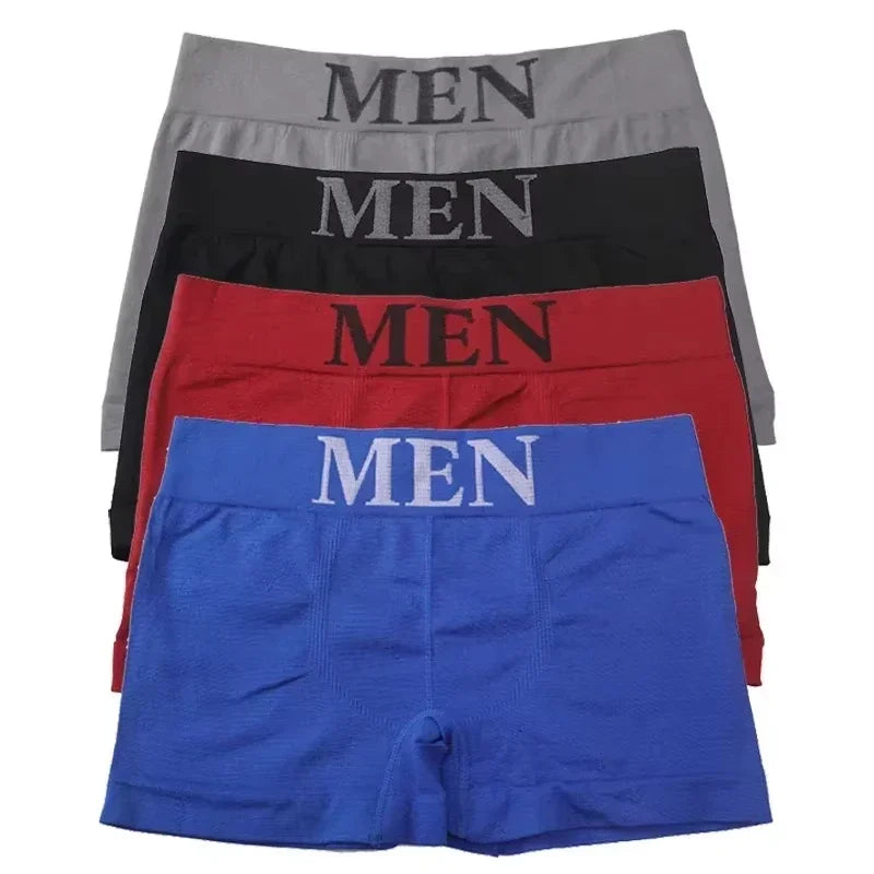 5-Pack Men's High Elastic Breathable Boxer Briefs | Solid Colors Men's Boxer Briefs Peaceful Pleasures Health and Wellness