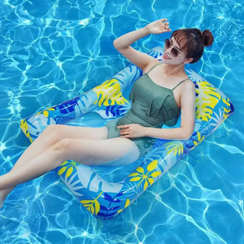 Inflatable Pool Float Lounge Chair with Backrest | Adults