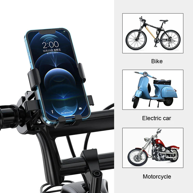 360° Rotatable Anti-Slip Bike Phone Mount – 4.7–7.2" Phones