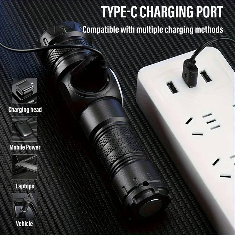 Mikenoon LED Tactical Flashlight | USB Rechargeable Waterproof