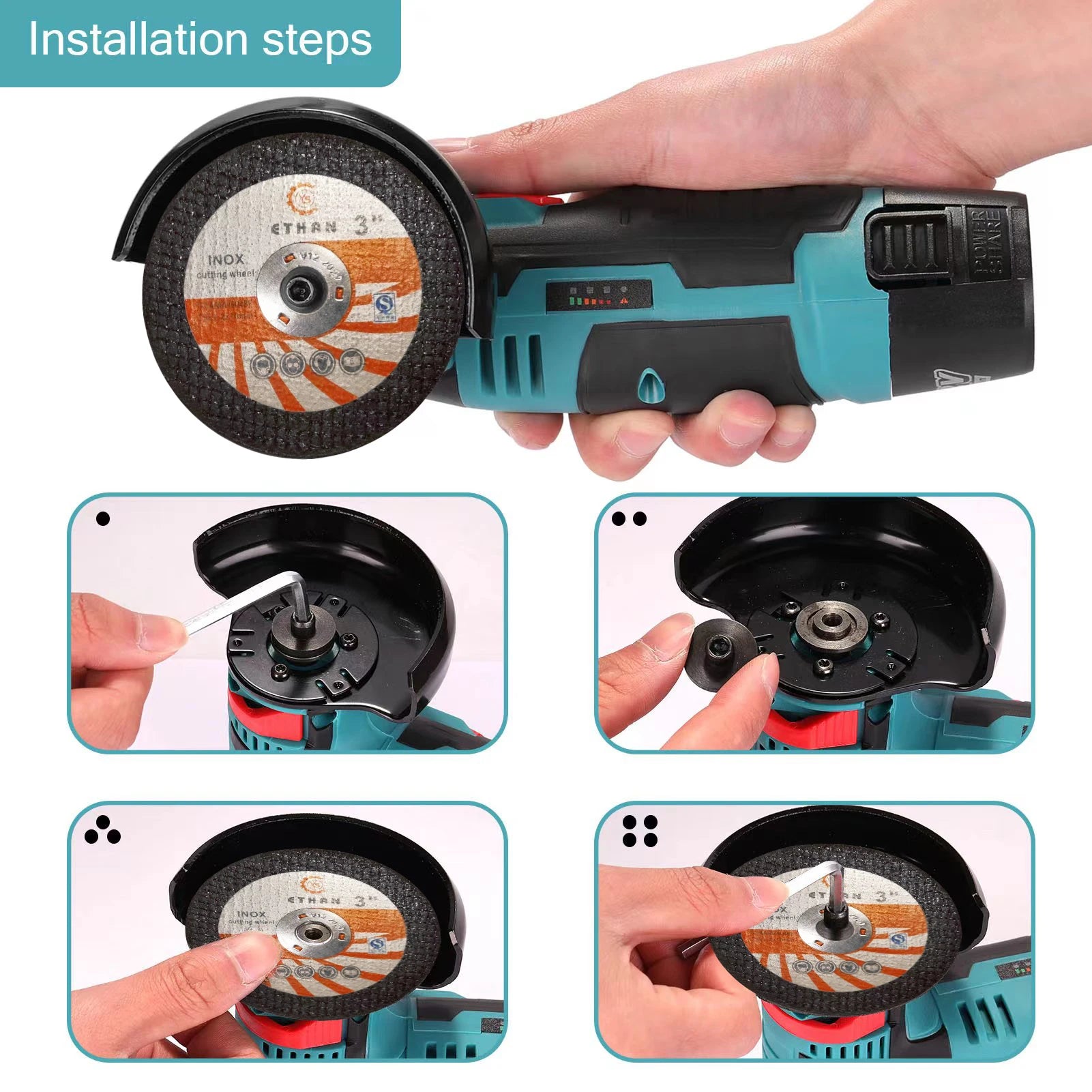 3inch Resin Sawblade Grinding Disc Electric Angle Grinder Attachment Cutting Wheel 75mm Diameter 10mm Bore Cutting Disc Peaceful Pleasures Health and Wellness