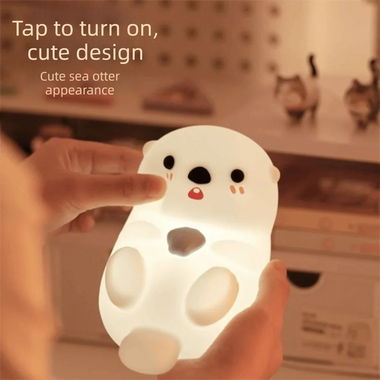 Cute Otter Night Light – USB Rechargeable Touch & Timer Lamp Night Light Lamp Oasis Select