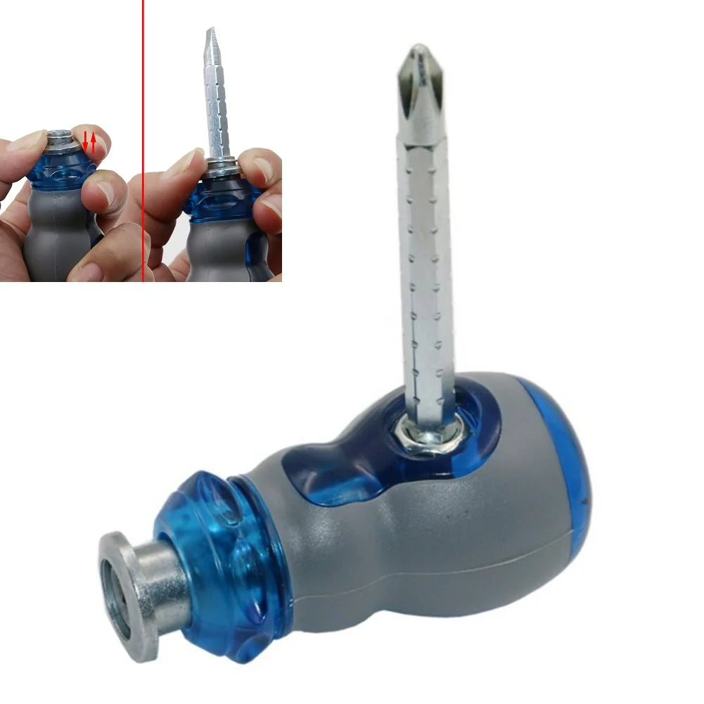 Short Handle Magnetic Screwdriver Chrome Vanadium Steel Mini Dual