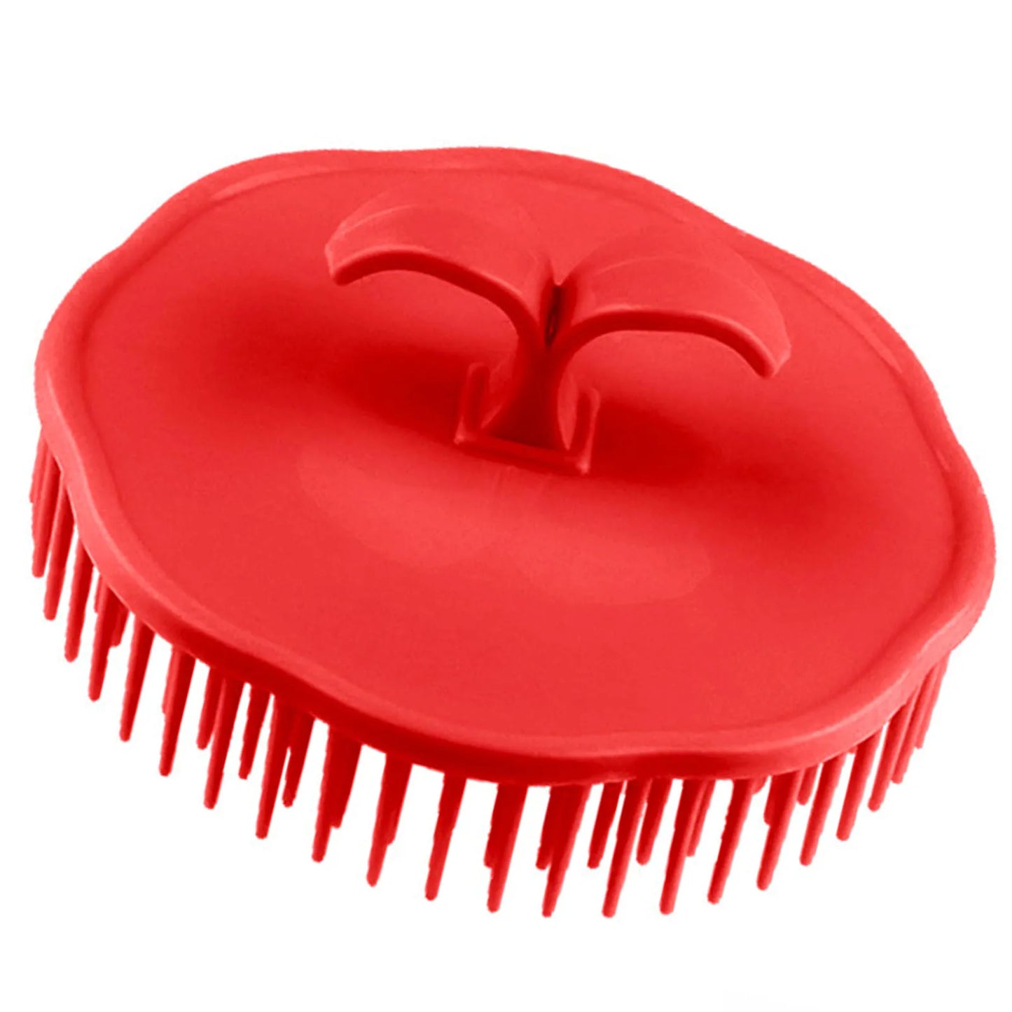 Silicone Shampoo Brush Head Scalp Massage Comb Hair Washing Comb Body Massage Brush Bath Shower Brush Salon Hairdressing Tool Peaceful Pleasures Health and Wellness Red