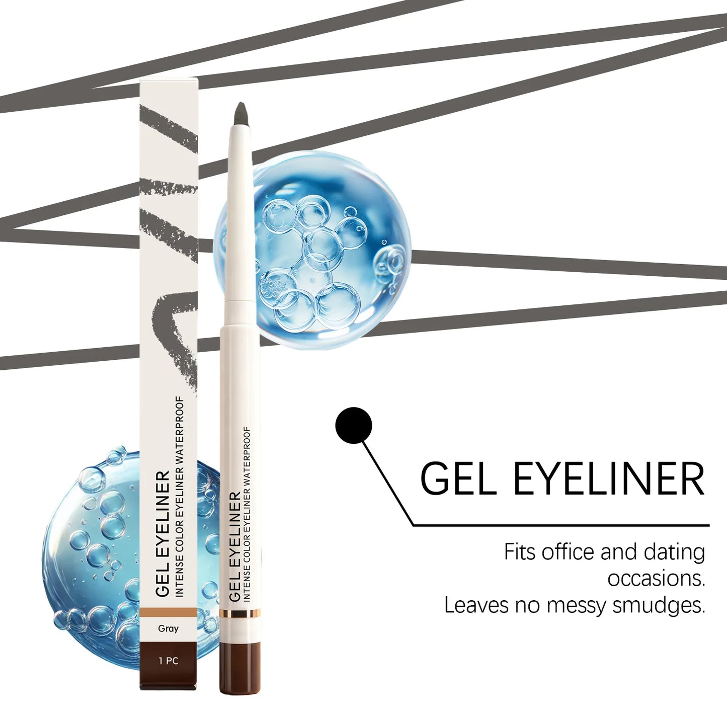 Matte Eyeliner Pencil Lasting Waterproof Matte Texure Smooth Easy Draw Shaping Liner Contour Quick Dry Portable Eye Makeup Pen Peaceful Pleasures Health and Wellness
