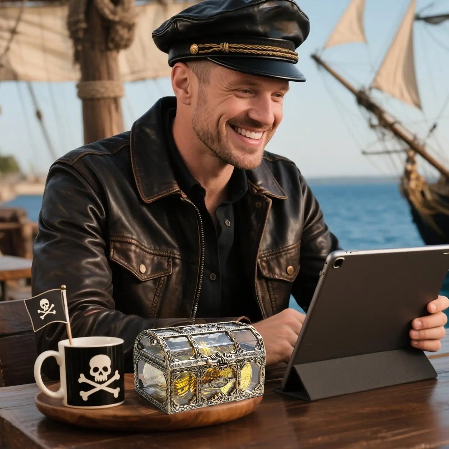 Transparent Pirate Treasure Chest Box – Jewelry & Trinket Organizer
