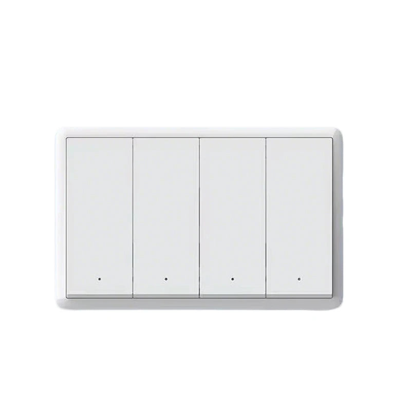 Matter WIFI Smart Switch No Neutral Wire &Neutral Wire Required Wall Button Light Switches 1 2 3 4 Gang Work with Apple Homekit Peaceful Pleasures Health and Wellness 4 gang white