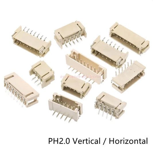 50/20Pcs JST PH2.0mm 2/3/4/5/6/7/8/9/10 Pin Horizontal Paste Vertical Patch Pin Holder SMT Connector 2.0MM Pitch Male SMD Peaceful Pleasures Health and Wellness