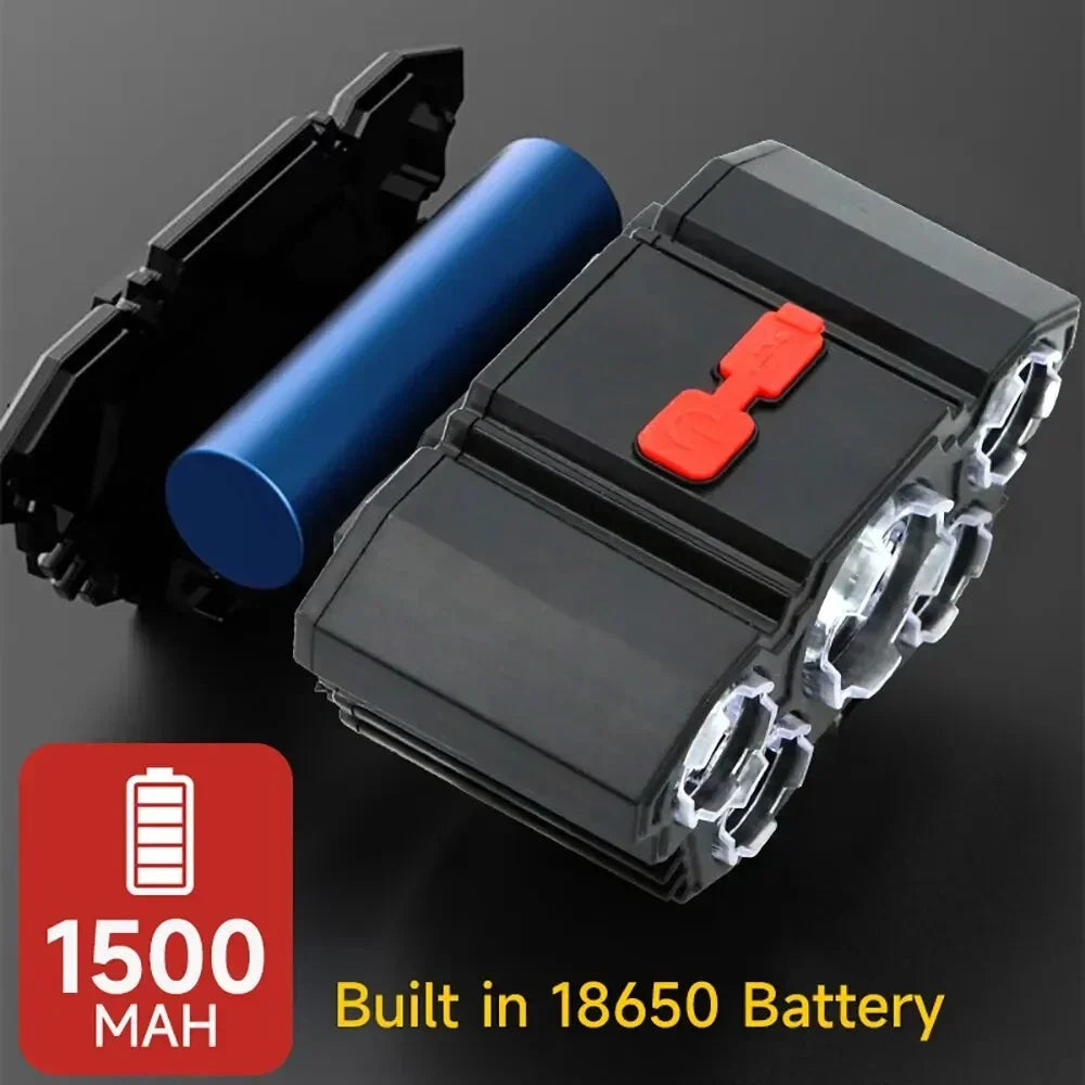 KDULIT 5 LED Rechargeable Headlamp | 18650 Battery & Waterproof