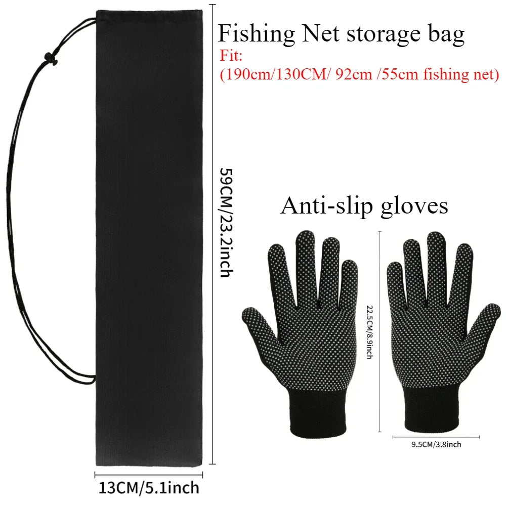 Telescoping Foldable Fishing Landing Net – Extends to 190cm