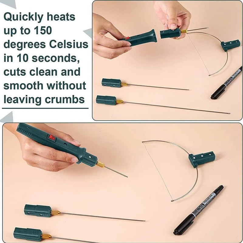 Y51A-Hot Wire Foam Cutter Kit With Temperature Controller,100-240V/24W Electric Cutting For Art Craft EVA Foam Carving Peaceful Pleasures Health and Wellness